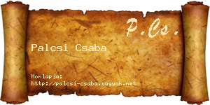 Palcsi Csaba névjegykártya